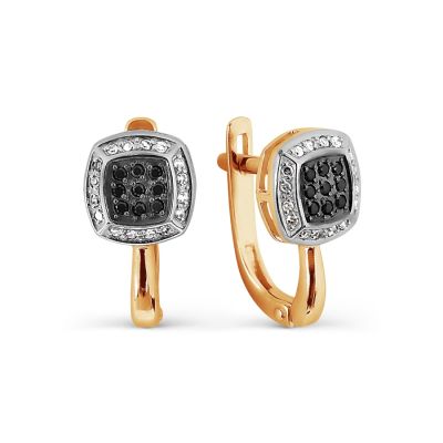 

Серьги с бриллиантами и Swarovski Zirconia Линии Любви, Серьги Т141027268-01