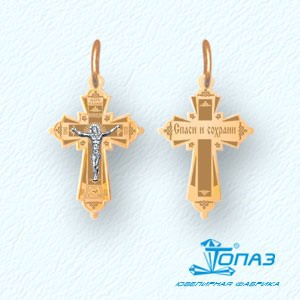 

Крестик из красного золота Линии Любви, Крестики Т13096151