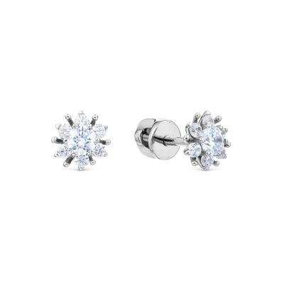

Серьги с фианитами Premium Линии Любви, Серьги Т302028633