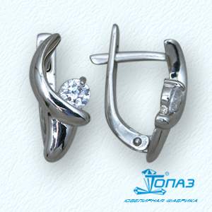 

Серьги с фианитами Линии Любви