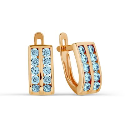 

Серьги с фианитами Линии Любви, Серьги Т102027437-02