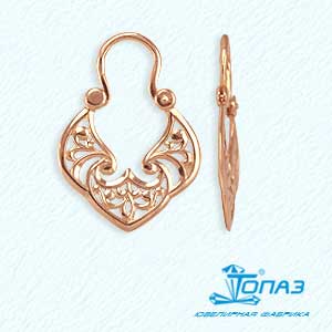 

Серьги из красного золота Линии Любви