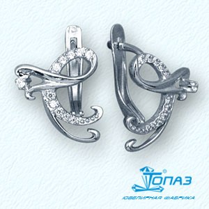 

Серьги с фианитами Линии Любви, Серьги Т30202855