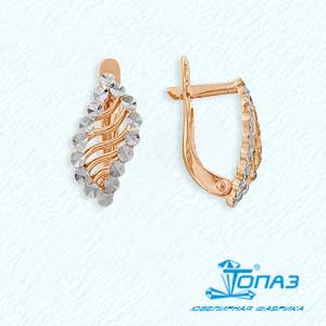 

Серьги из красного золота Линии Любви, Серьги Т140623151