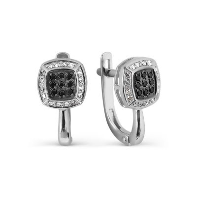 

Серьги с бриллиантами и Swarovski Zirconia Линии Любви, Серьги Т301027268-01