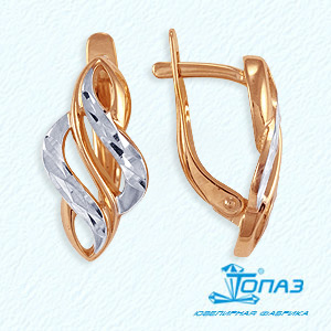 

Серьги из красного золота Линии Любви