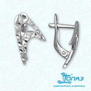 

Серьги из белого золота Линии Любви, Серьги Т30062782
