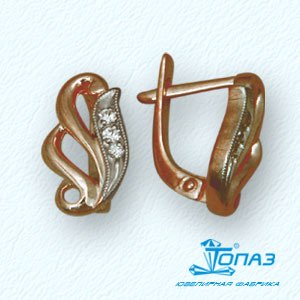 

Серьги с фианитами Линии Любви, Серьги Т14202439
