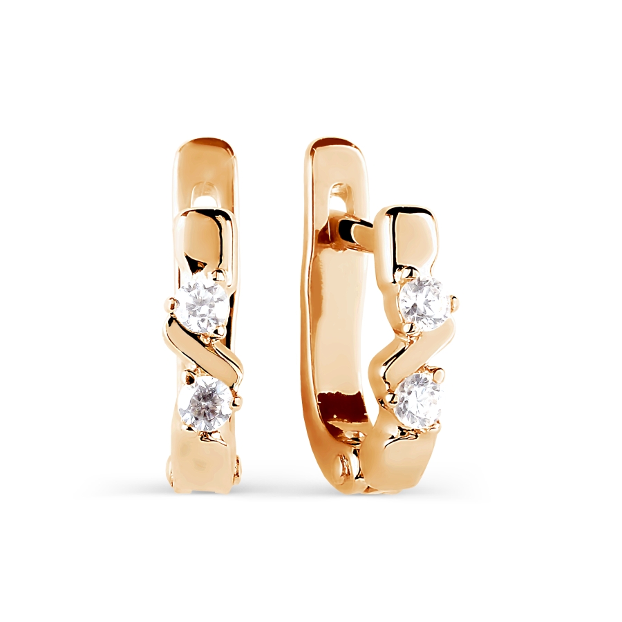 

Серьги с фианитами Линии Любви