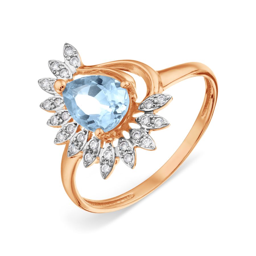 

Кольцо с топазом и Swarovski Zirconia Линии Любви, Кольцо Т147018940