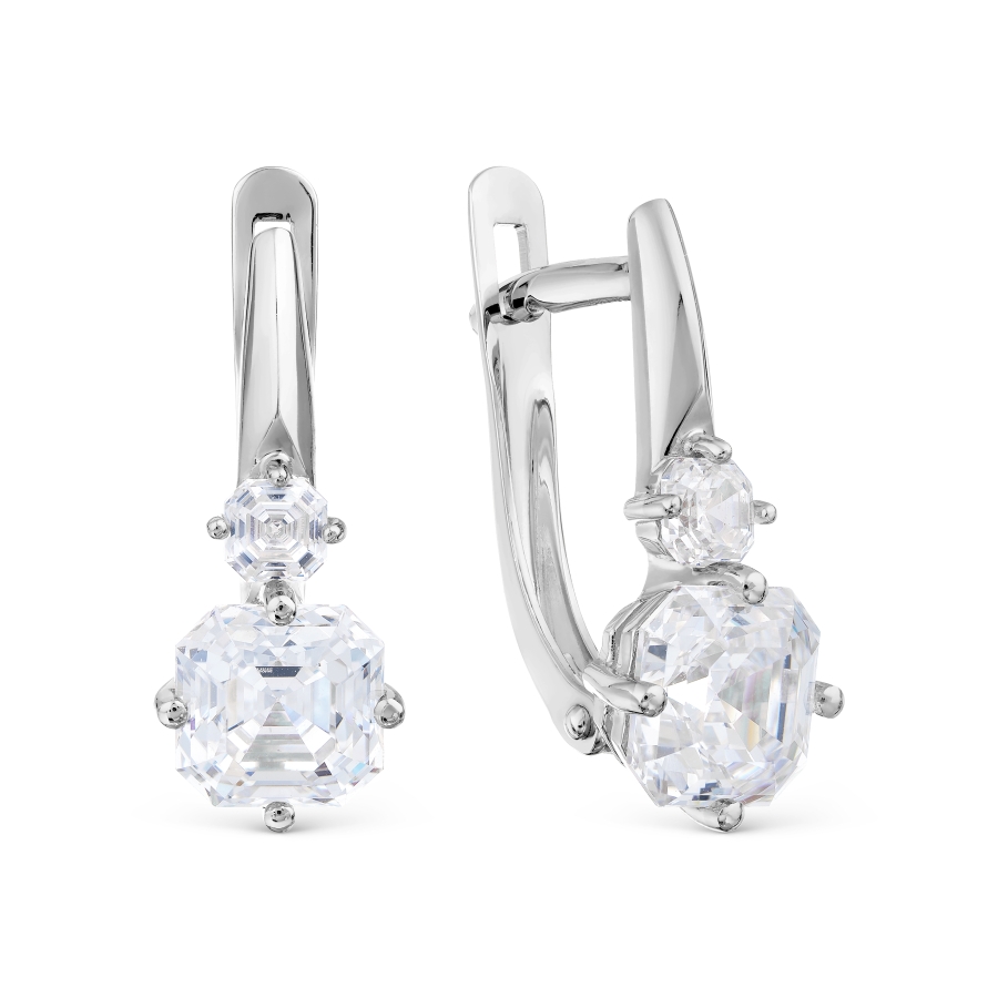 

Серьги с Swarovski Zirconia Линии Любви, Серьги Т302029861