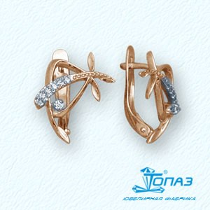 

Серьги с фианитами Линии Любви, Серьги Т14202795