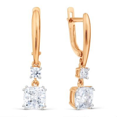 

Серьги с Swarovski Zirconia Линии Любви, Серьги Т14202Б096