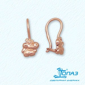 

Серьги из красного золота Линии Любви, Серьги Т10002971