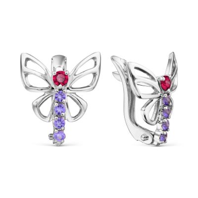 

Серьги с Swarovski Zirconia Линии Любви, Серьги Т30202Б231-01