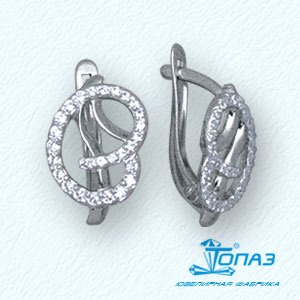 

Серьги с фианитами Линии Любви, Серьги Т30202981