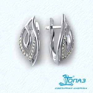 

Серьги с фианитами Линии Любви, Серьги Т302021078