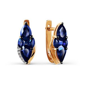 

Серьги с сапфирами и бриллиантами Линии Любви
