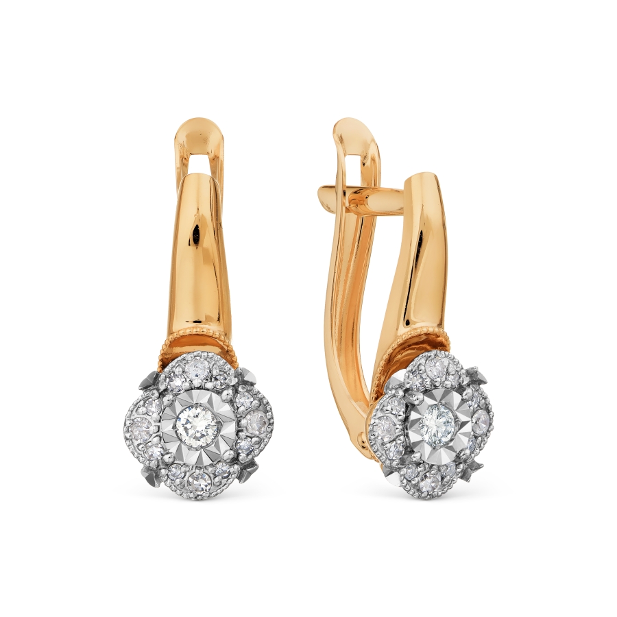 

Серьги с бриллиантами Линии Любви, Серьги Т145629766