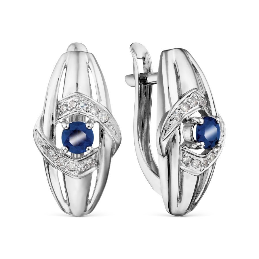 

Серьги с сапфирами и бриллиантами Линии Любви