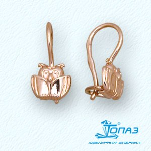 

Серьги из красного золота Линии Любви, Серьги Т10002943