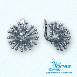 

Серьги с фианитами Линии Любви, Серьги Т30202732
