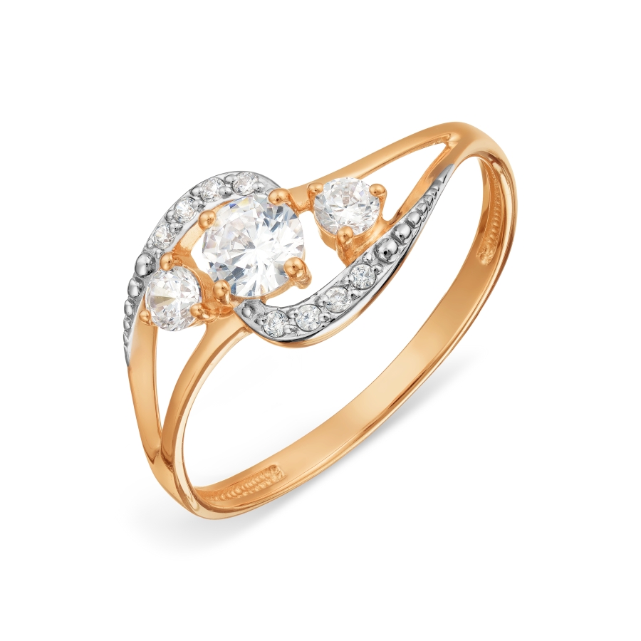 

Кольцо с фианитами Линии Любви