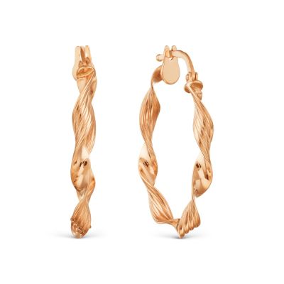 

Серьги конго из красного золота Линии Любви, Серьги Т100027469-1