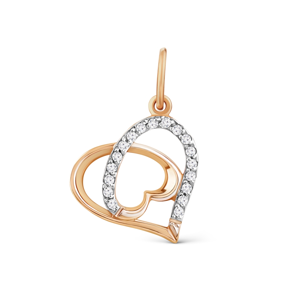 

Подвеска с фианитами Линии Любви, Подвески и кулоны Т142033462