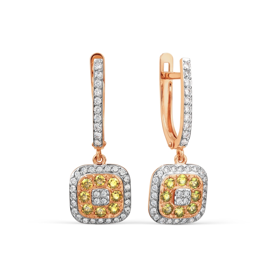 

Серьги с Swarovski Zirconia и фианитами Линии Любви