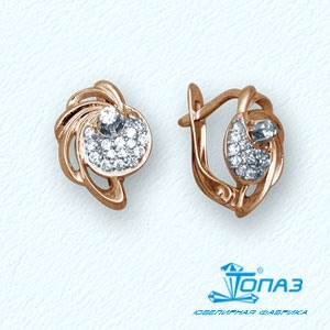 

Серьги с фианитами Линии Любви, Серьги Т14202749