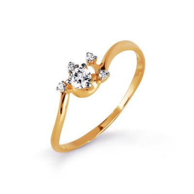 

Кольцо с Swarovski Zirconia Линии Любви, Кольцо Т147017164