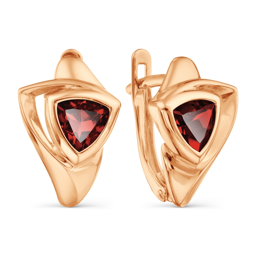 

Серьги с гранатами Линии Любви