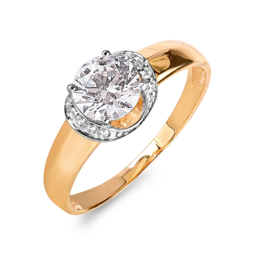 

Кольцо с Swarovski Zirconia Линии Любви
