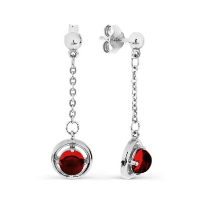

Серьги с гранатами Линии Любви, Серьги Т301026696-03