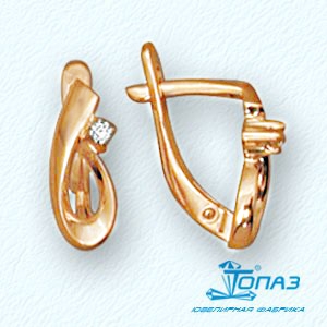 

Серьги с фианитами Линии Любви, Серьги Т10202161