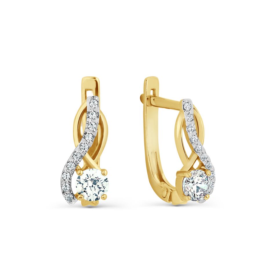 

Серьги с Swarovski Zirconia Линии Любви, Серьги Т942025855