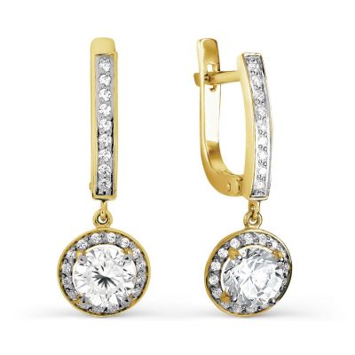 

Серьги с бриллиантами Линии Любви, Серьги Т941026845-0,5