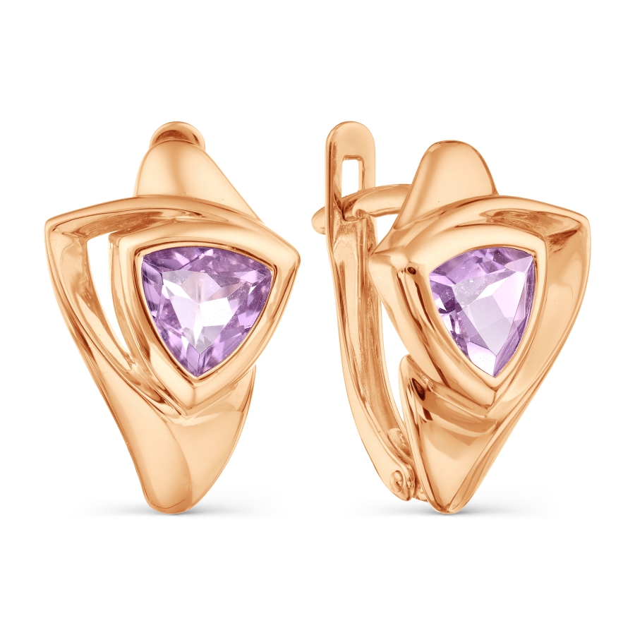 

Серьги с аметистами Линии Любви, Серьги Т101028930