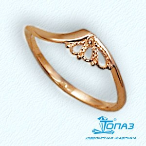 

Кольцо из красного золота Линии Любви, Кольцо Т10001023