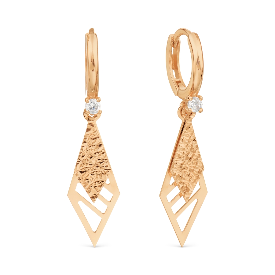 

Серьги из красного золота Линии Любви, Серьги Т100629522