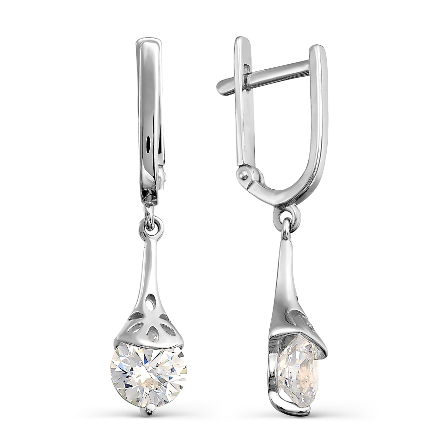 

Серьги с Swarovski Zirconia Линии Любви, Серьги Т302027536