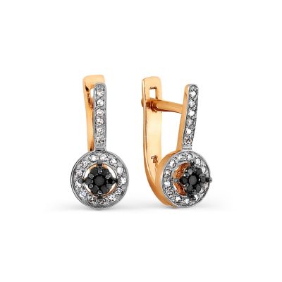 

Серьги с бриллиантами и Swarovski Zirconia Линии Любви, Серьги Т111027269-01