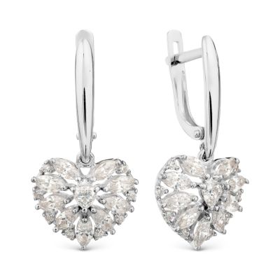 

Серьги с Swarovski Zirconia Линии Любви, Серьги Т302029169