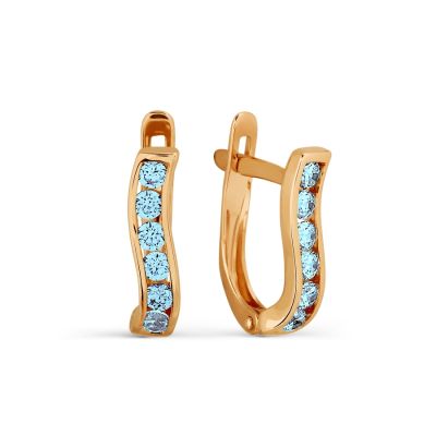 

Серьги с фианитами Линии Любви, Серьги Т102027442-02