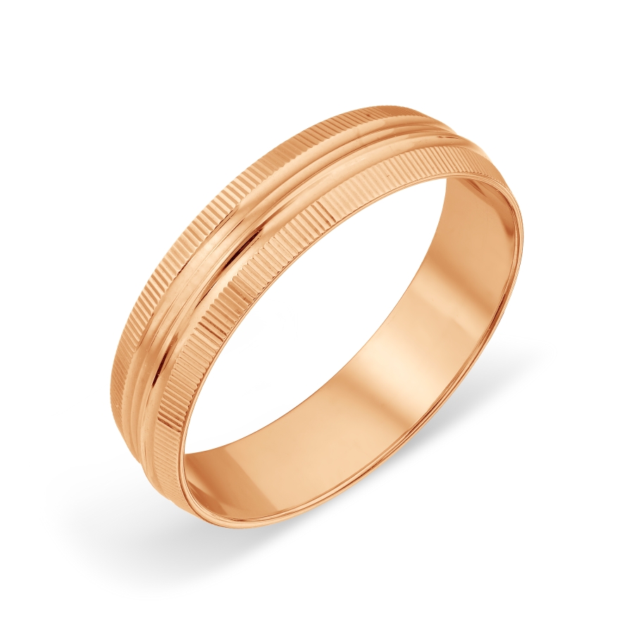 

Кольцо обручальное из красного золота Линии Любви