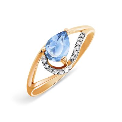 

Кольцо с топазом и Swarovski Zirconia Линии Любви, Кольцо Т143015720