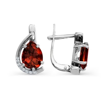 

Серьги с гранатами и фианитами Линии Любви, Серьги Т303022088
