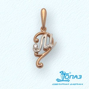 

Подвеска с фианитом Линии Любви, Подвески и кулоны Т13203163