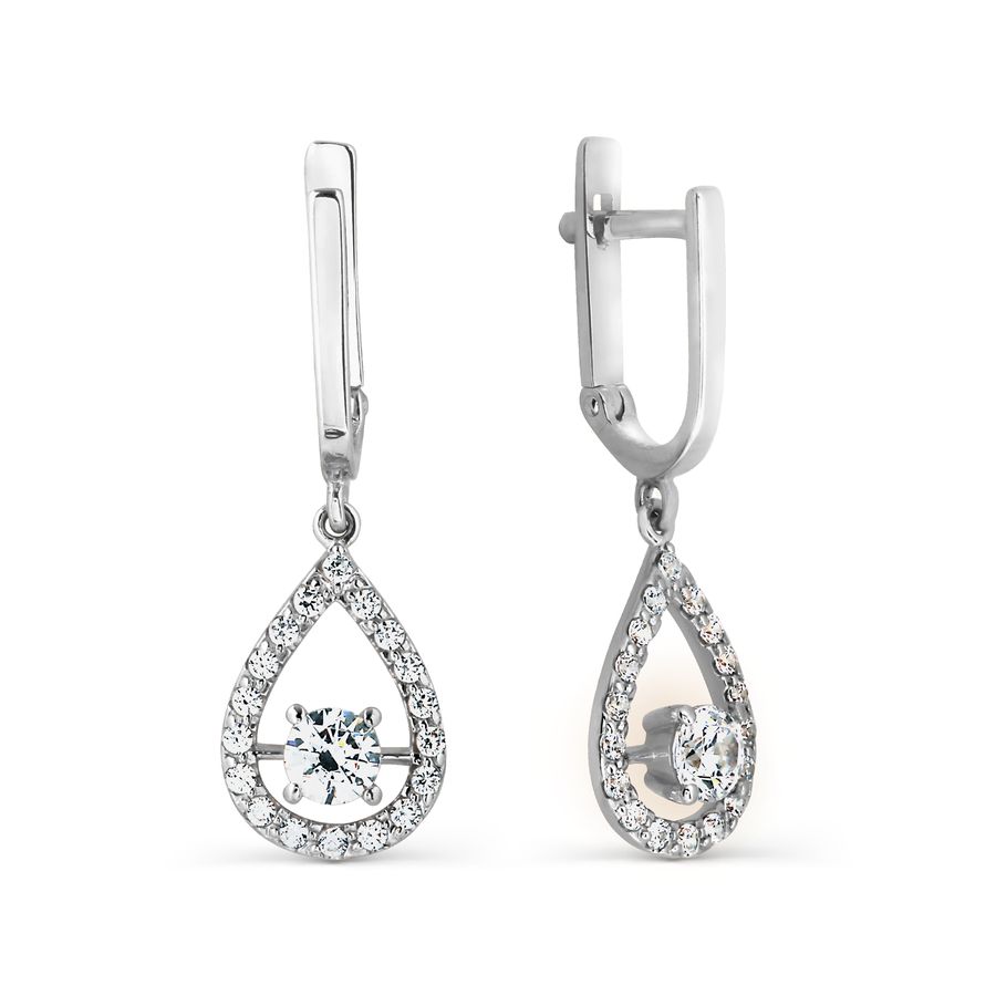 

Серьги с Swarovski Zirconia Линии Любви, Серьги Т307027339